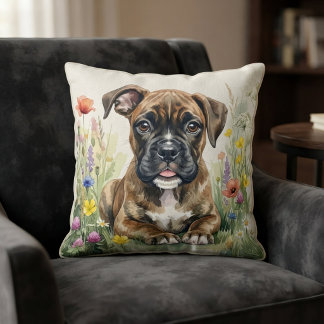 Schattige Pastel Boxer Puppy Kussen