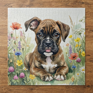 Schattige Pastel Boxer Puppy Legpuzzel