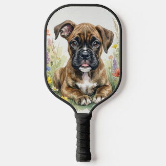Schattige Pastel Boxer Puppy Pickleball Paddle