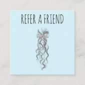 Schattige Pastel Bride Wavy Kapsel Haarsalon Bloem Afsprakenkaartje (Voorkant)