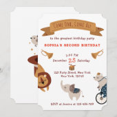 Schattige pastel carnaval verjaardagsthema kaart (Voorkant / Achterkant)