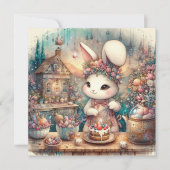 Schattige Pastel Chef Bunny Easter Christelijk Feestdagenkaart (Voorkant)