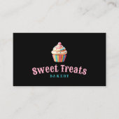 Schattige Pastel Cupcake Bakkerij & banketbakker Z Visitekaartje (Voorkant)