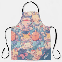 Schattige pastel doedel kunst schort