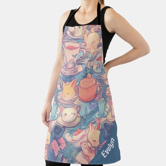 Schattige pastel doedel kunst schort (Insitu)