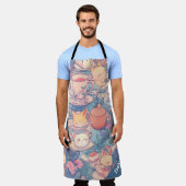Schattige pastel doedel kunst schort (Gedragen)