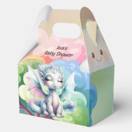 Schattige Pastel Dragon Baby shower Bedankdoosjes