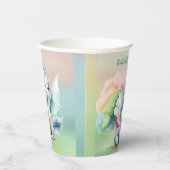 Schattige Pastel Dragon Baby shower Papieren Bekers (Rechts)