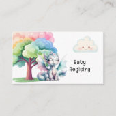 Schattige Pastel Dragon Baby shower Register Informatiekaartje (Voorkant)