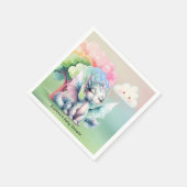 Schattige Pastel Dragon Baby shower Servet (Hoek)