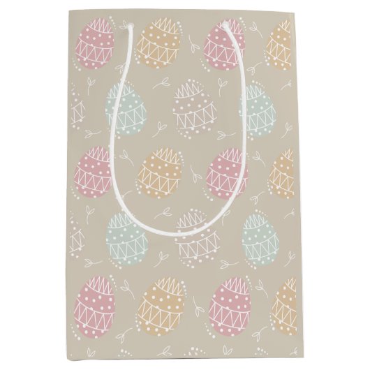 Schattige pastel easter egg medium cadeauzakje (Voorkant)