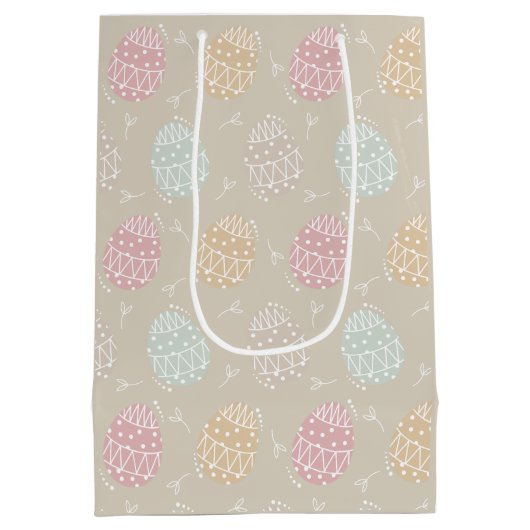Schattige pastel easter egg medium cadeauzakje (Achterkant)