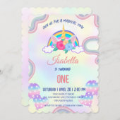 Schattige pastel Eenhoorns Regenboog Verjaardagsfe Kaart (Voorkant / Achterkant)