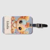 Schattige Pastel Fantasy Creature Met Een Naam Bagagelabel (Voorkant (horizontaal))