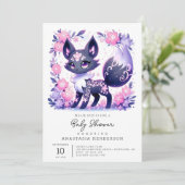 Schattige Pastel Fox Baby shower Kaart (Staand voorkant)