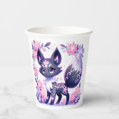 Schattige Pastel Fox Baby shower Papieren Bekers (Voorkant)