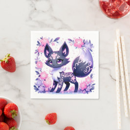 Schattige Pastel Fox Baby shower Servet