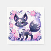 Schattige Pastel Fox Baby shower Servet (Voorkant)