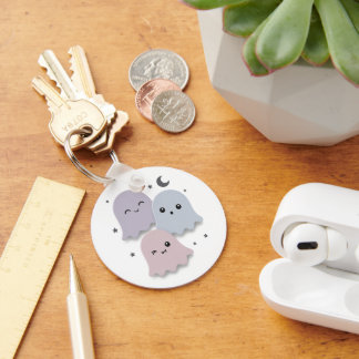 Schattige Pastel Geest Vrienden Halloween Sleutelhanger