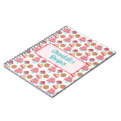 Schattige pastel girly keuken taart dessert recept notitieboek (Linkerzijde)