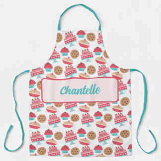 Schattige pastel girly keuken taart dessert recept schort