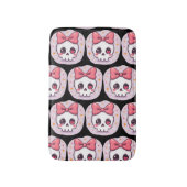 Schattige Pastel Goth Schedel met Strik Badmat (Voorkant Verticaal)
