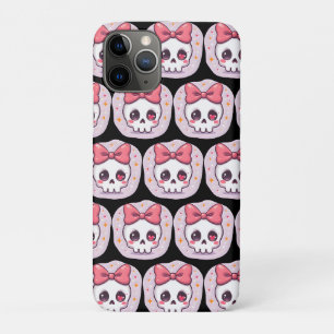 Schattige Pastel Goth Schedel met Strik Case-Mate iPhone Case