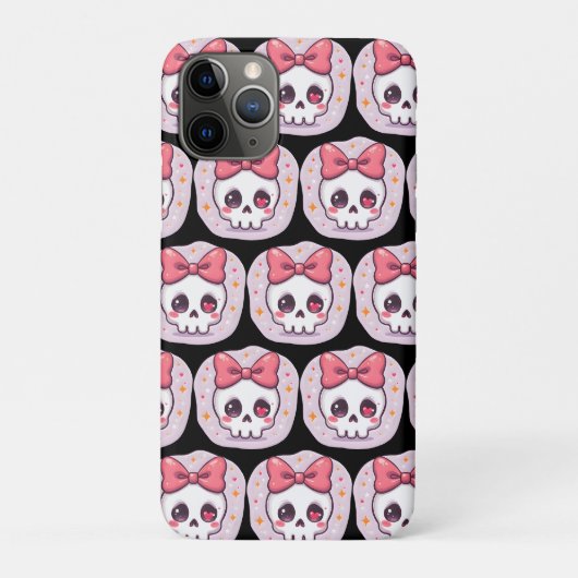 Schattige Pastel Goth Schedel met Strik Case-Mate iPhone Case (Achterkant)