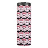 Schattige Pastel Goth Schedel met Strik Thermosbeker (Achterkant)