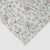 Schattige Pastel Groen Halloween Snoep Baby Tissuepapier (Detail)