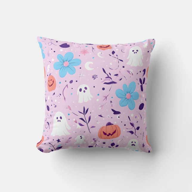 Schattige Pastel Halloween Ghost Pillow Kussen (Voorkant)