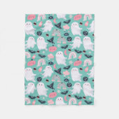 Schattige pastel Halloween Ghosts Pattern Fleece Deken (Voorkant)