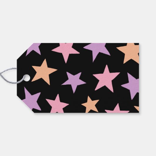 Schattige pastel halloween Trick or treat zwart ca Cadeaulabel (Achterkant Horizontaal)