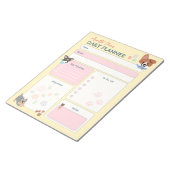 Schattige pastel Hondenliefhebber dagelijkse plann Notitieblok (Schuin)