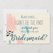 Schattige pastel Ik kan de knoop niet Stropdassen Kaart (Voorkant)