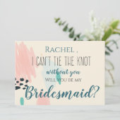 Schattige pastel Ik kan de knoop niet Stropdassen  Kaart (Staand voorkant)