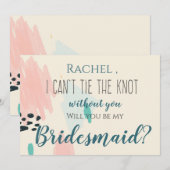 Schattige pastel Ik kan de knoop niet Stropdassen  Kaart (Voorkant / Achterkant)