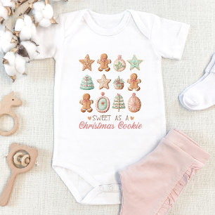 Schattige Pastel Kerstkoekje Romper