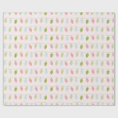 Schattige Pastel Kerstverlichting Roze Kerstmis Cadeaupapier (Vlak)