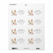 Schattige pastel kip Boerderij ei doos Etiket (Full Sheet)