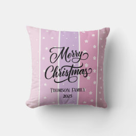 Schattige Pastel kleur Familienaam Kerst Kussen