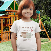 Schattige Pastel Kleur Mama's Best-Tea Peuter T-Sh