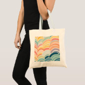 Schattige pastel kleurrijke abstracte kunst tote bag (Voorkant (product))