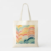Schattige pastel kleurrijke abstracte kunst tote bag (Achterkant)