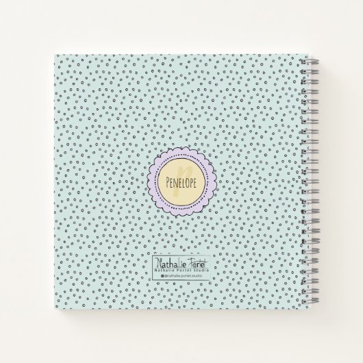 Schattige Pastel Konijntje Gelukkig Pasen Aangepas Notitieboek (Achterkant)