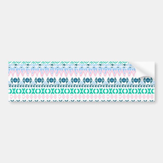 Schattige pastel kunst patronen bumpersticker (Voorkant)