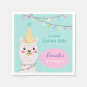 Schattige pastel lama feest servet (Voorkant)