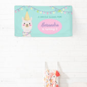 Schattige pastel lama feest spandoek (Insitu)
