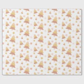 Schattige Pastel Mid Blush Kerstboom Cadeaupapier (Vlak)