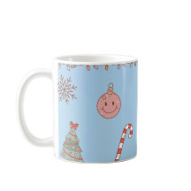 Schattige Pastel Nostalgische Retro Kerst Lichtbla